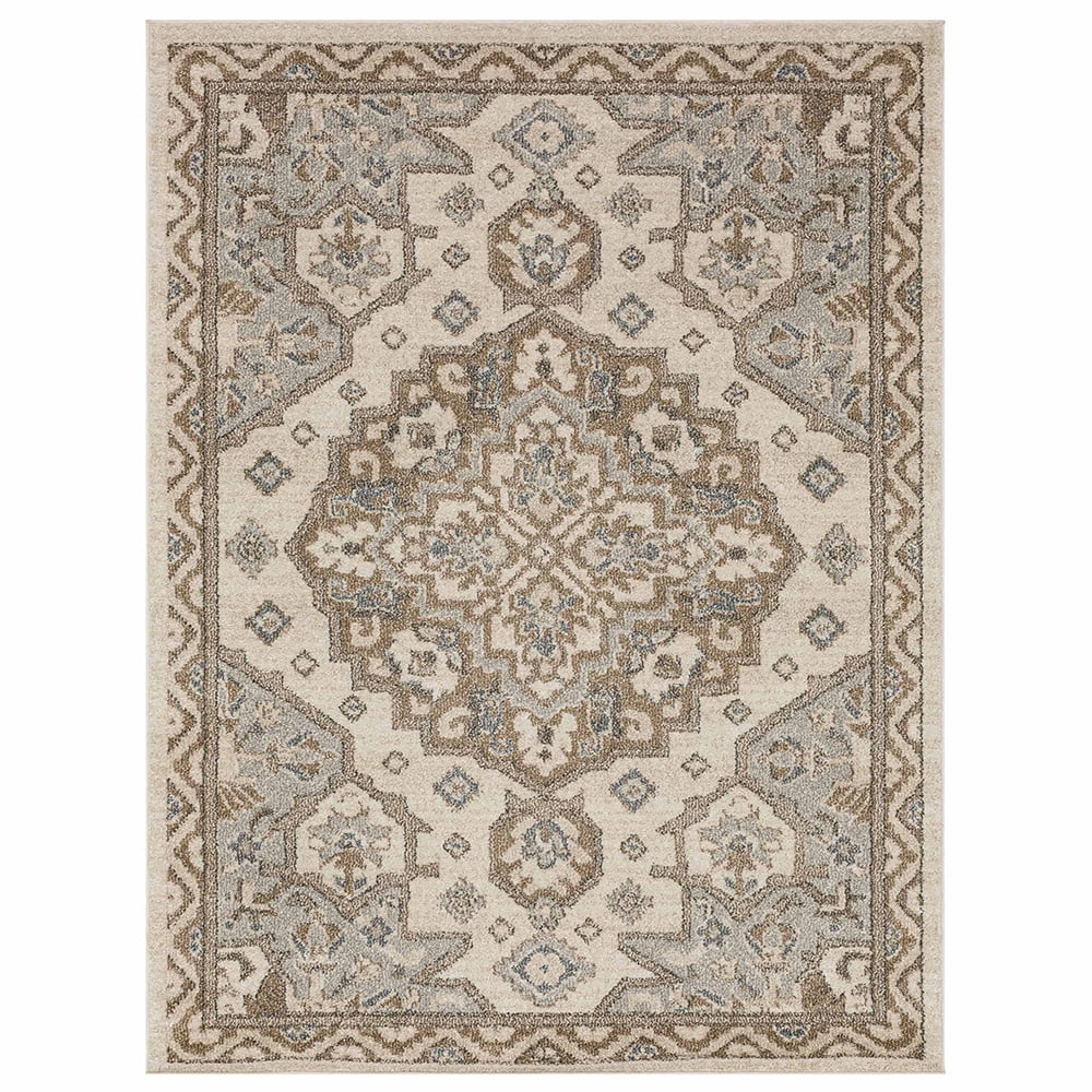 Mohawk Home Huffman Indoor Ornamental Area Rug, Grey, 3'11" x 6'