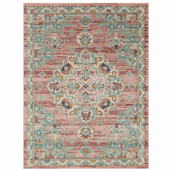 Mohawk Home Huffman Indoor Ornamental Area Rug, Pink, 3'3" x 5'
