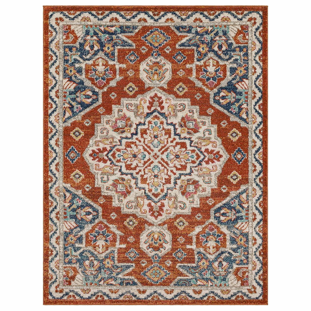 Mohawk Home Huffman Indoor Ornamental Area Rug, Red, 3'11" x 6'