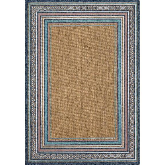 Mohawk Home Islamorada Stripe Outdoor Area Rug, Blue, 10' x 13'