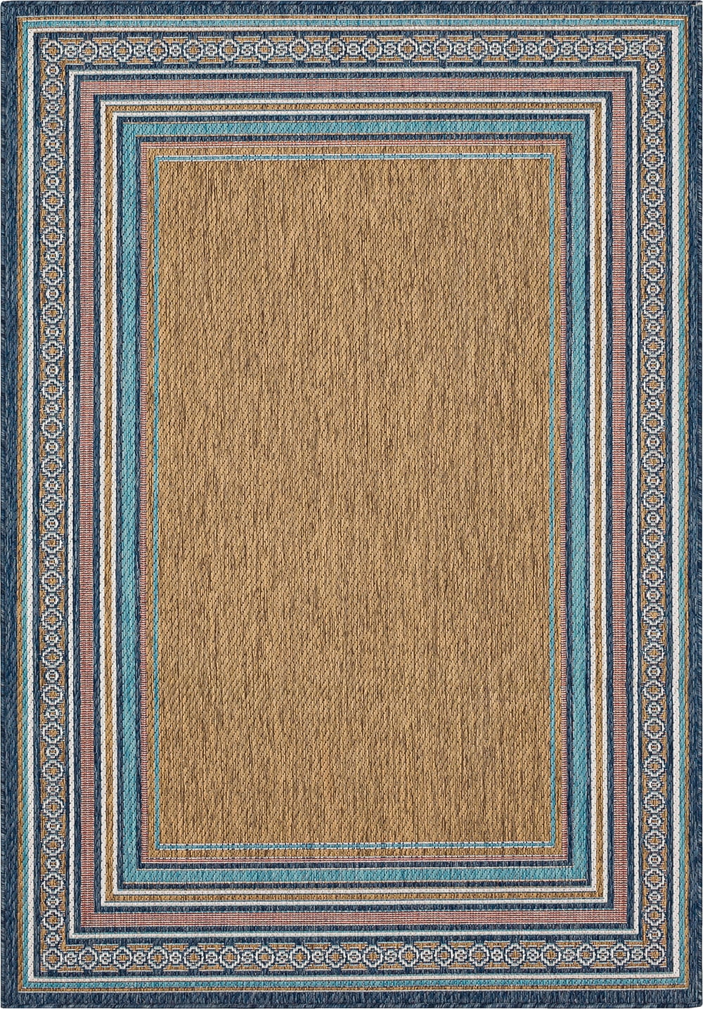 Mohawk Home Islamorada Stripe Outdoor Area Rug, Blue, 8' x 10'
