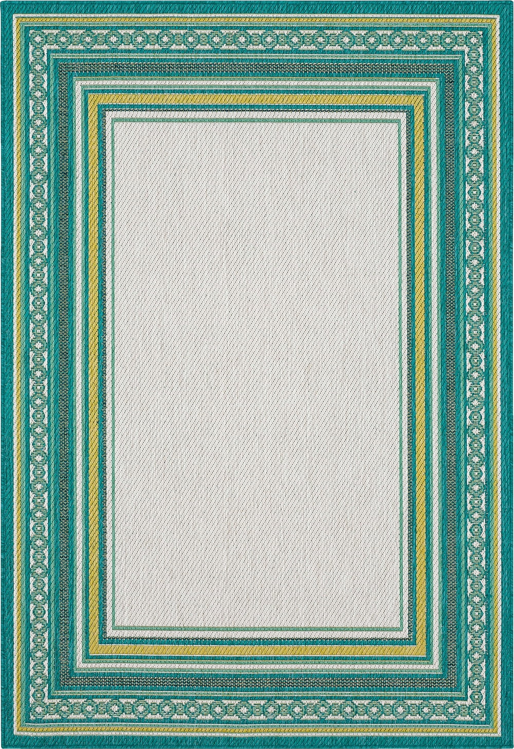 Mohawk Home Islamorada Stripe Outdoor Area Rug, Teal, 10' x 13'