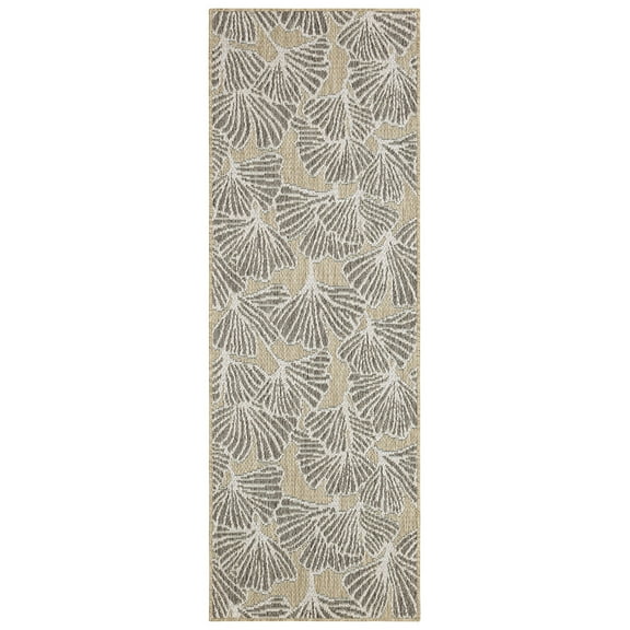 Mohawk Home Jade Butterfly Outdoor Area Rug, Beige, 2' 6" x 6'