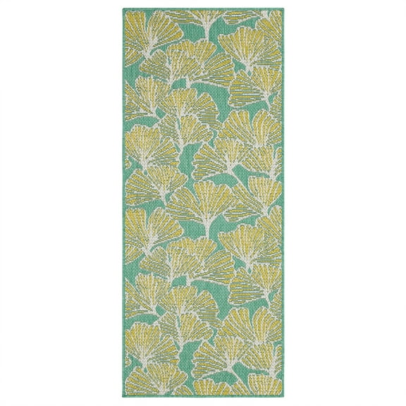 Mohawk Home Jade Butterfly Outdoor Area Rug, Lime Green, 2' 6" x 6'