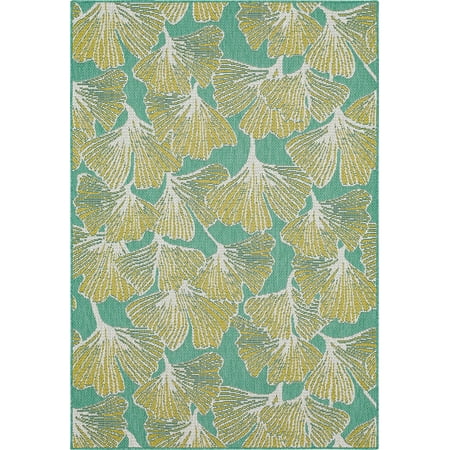 Mohawk Home Jade Butterfly Outdoor Area Rug, Lime Green, 5' 3" x 7' 6"