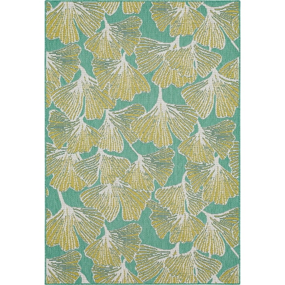 Mohawk Home Jade Butterfly Outdoor Area Rug, Lime Green, 8' x 10'