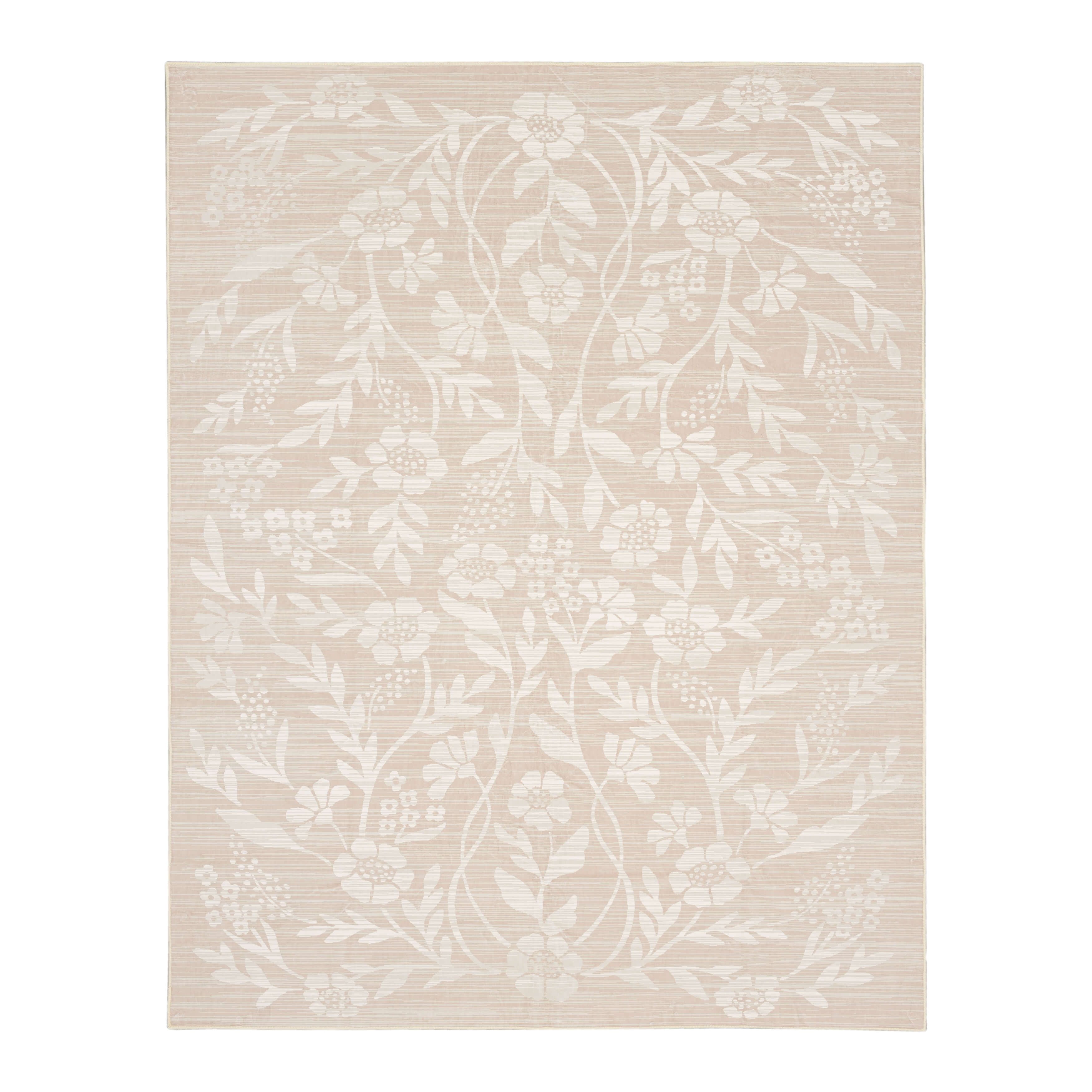 Mohawk Home Kids Collection Bella Floral Low Pile Stain/Fade Resistant Printed Indoor Area Rug, Pink, 8' x 10'