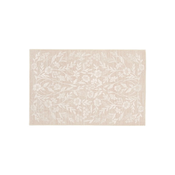 Mohawk Home Kids Collection Bella Floral Low Pile Stain/Fade Resistant Washable Indoor Area Rug, Pink, 3' x 4'8"