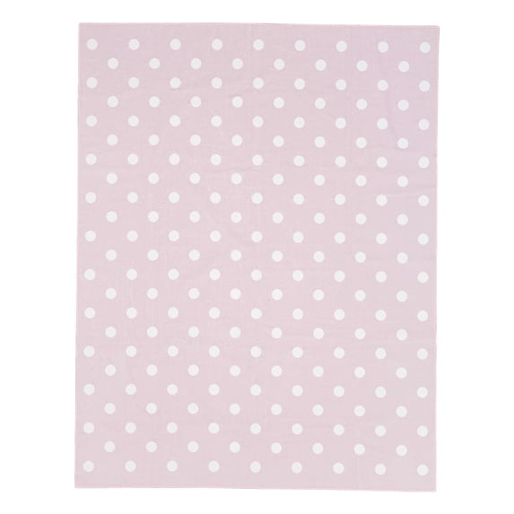 Mohawk Home Kids Collection Polka Dots Low Pile Stain/Fade Resistant Printed Indoor Area Rug, Pink, 8' x 10'