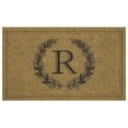 thumbnail image 1 of Mohawk Home Laurel Monogram R Low Pile Printed Faux Coir All Weather Eco Friendly Indoor/Outdoor Doormat, Natural, 2' X 3', 1 of 5