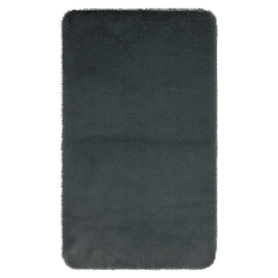 Mohawk Home Lavish Plush Bath Mat, Charcoal, 1' 8" x 2' 10"