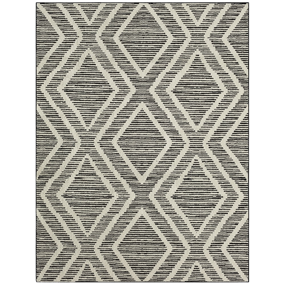 Mohawk Home Lenore Geometric Area Rug, Black/Cream, 8' x 10'