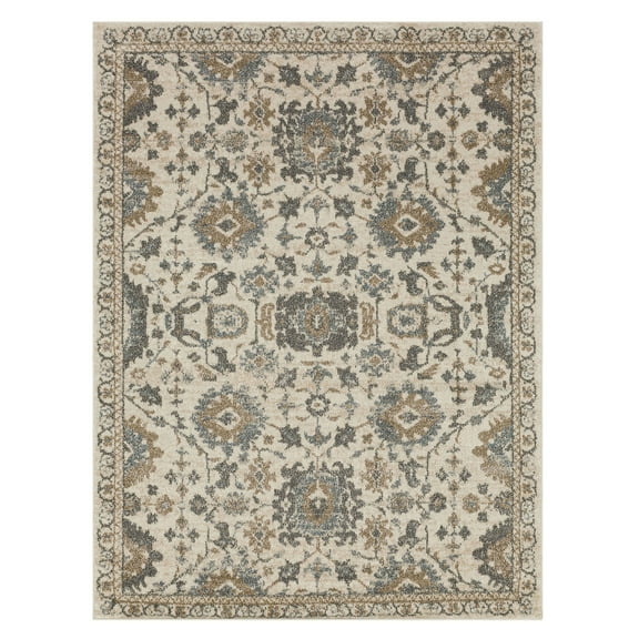 Mohawk Home Manchego Low Pile Latex Backed Stain and Fade Resistant Geometric Gray Indoor Area Rug, 1' 9" X 3'