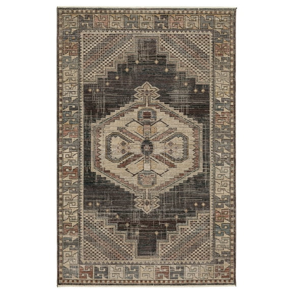 Mohawk Home Marash Medallion Low Pile Latex Backed Stain and Fade Resistant Geometric Mocha Indoor Area Rug, 3'11" X 6'