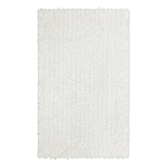 Mohawk Home Metaphor Plush Fade/Stain Resistant Non-Slip Machine Washable Bath Mat, Arctic White, 1' 5" x 2'