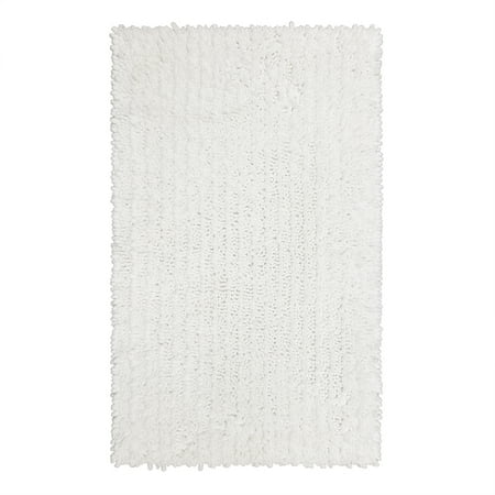 Mohawk Home Metaphor Plush Fade/Stain Resistant Non-Slip Machine Washable Bath Mat, Arctic White, 1' 8" x 2' 10"