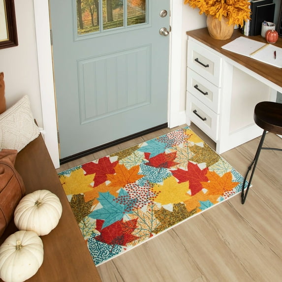 Mohawk Home Multi-Colored Fall Leaves Accent Rug, 2' 6" x 4' 2"