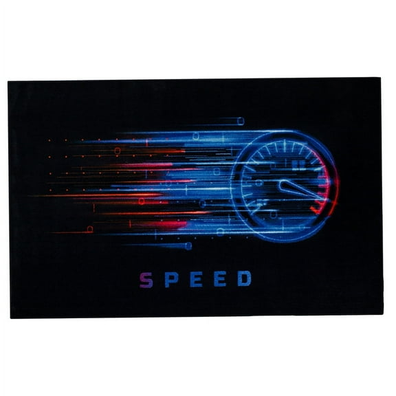 Mohawk Home Need For Speed Printed Indoor Area Rug in Black, 3'4"x5'