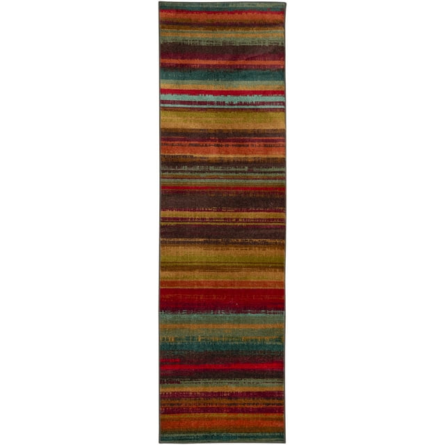 Mohawk Home New Wave Printed Boho Stripe Runner Rug, Multi, 2' x 5