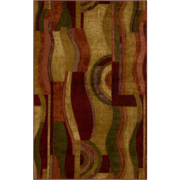 Mohawk Home Picasso Wine Low Pile Non-Slip Stain/Fade Resistant Indoor Area Rug, 6' x 9'
