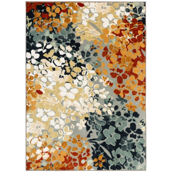 Mohawk Home New Wave Radiance Multi Printed Area Rug, 5'x7', Blue & Orange