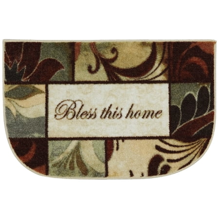 Mohawk Home New Wave Rules To Live By Kaleidoscope Transitional Casual Kitchen Printed Slice, 1'8"x2'6", Brown & Cream
