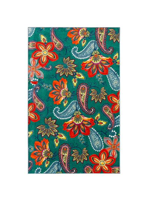 Mohawk Home New Wave Whinston Multi Printed Area Rug, 7'6"x10', Teal