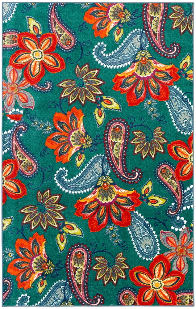 Mohawk Home New Wave Whinston Multi Printed Area Rug, 7'6"x10', Teal