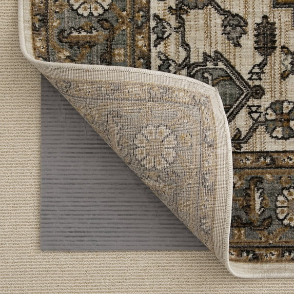 Mohawk Home Non-Slip Pet Friendly Leak Proof 1/4 - Inch Cushion Rug Pad, Grey, 10' x 14'