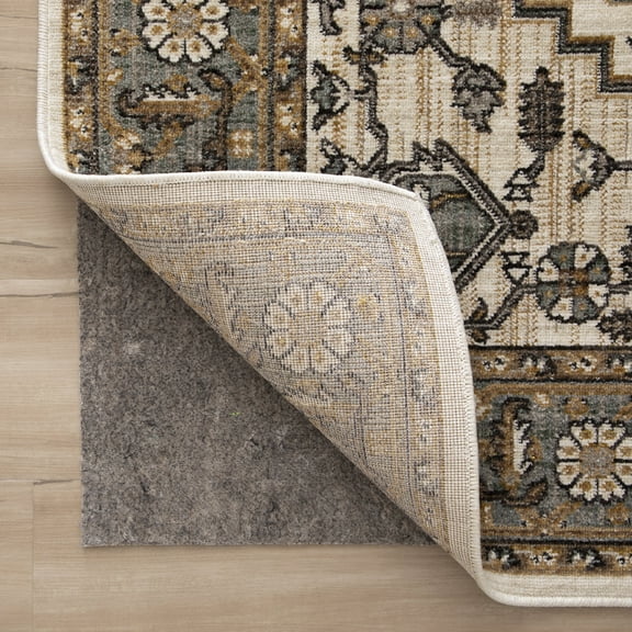 Mohawk Home Non-Slip Pet Friendly Leak Proof 1/4 - Inch Cushion Rug Pad, Grey, 2' x 4'