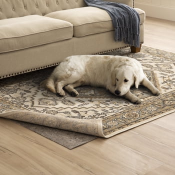Mohawk Home Non-Slip Pet Friendly Leak Proof 1/4 - Inch Cushion Rug Pad, Grey, 5' x 7'