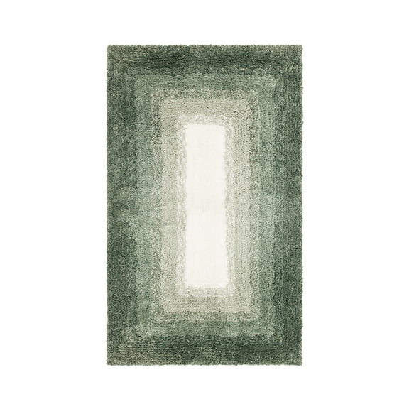 Mohawk Home Ombre Plush Pile Stain/Fade Resistant Non-Slip Machine Washable Bath Mat, Eucalyptus, 1' 8" x 2' 10"