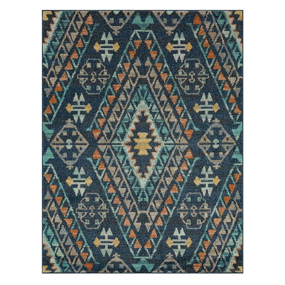 Mohawk Home Onslow Indoor Geometric Area Rug, Blue, 3'3" x 5'