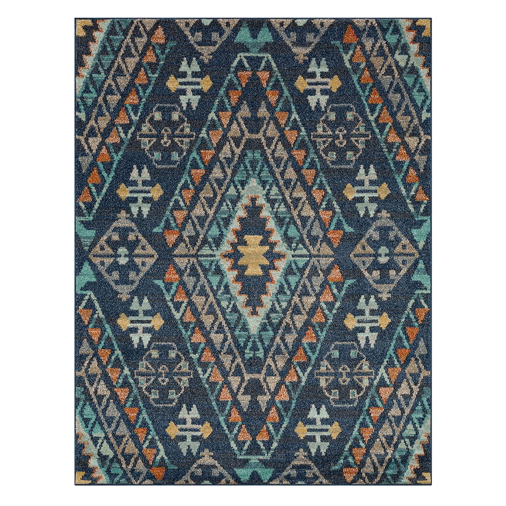 Mohawk Home Onslow Indoor Geometric Area Rug, Blue, 7'10" x 10'