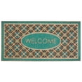 thumbnail image 1 of Mohawk Home Ornamental Entry Mat Retro Tiles Mat Scatter, 2'x4', Teal & Tan, 1 of 6