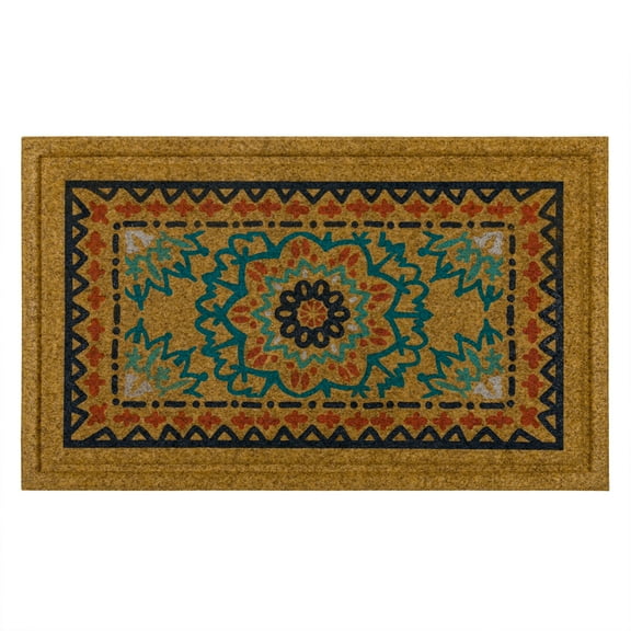 Mohawk Home Ornate Medallion Outdoor Polyester Door Mat, Multi, 1' 6" X 2' 6"