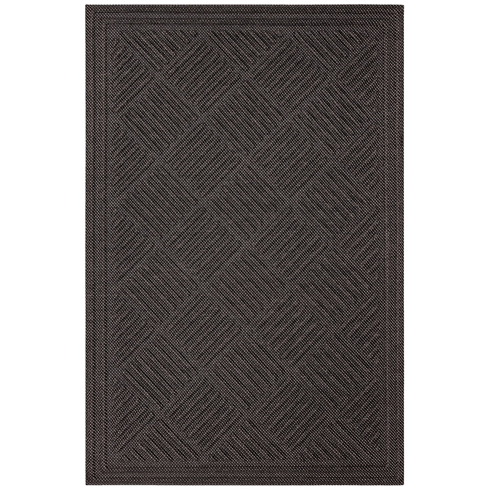Mohawk Home Parquet Impressions Jacquard Low Pile Non-slip All Weather Indoor/Outdoor Door Mat, Black, 1'6" x 2'6"