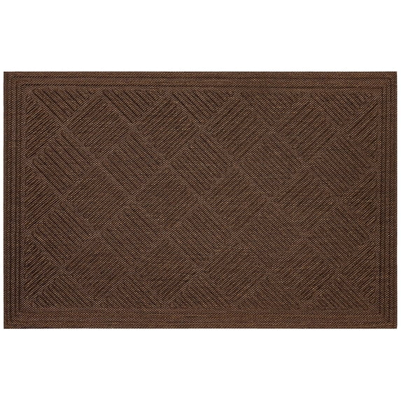 Mohawk Home Parquet Impressions Jacquard Low Pile Non-slip All Weather Indoor/Outdoor Door Mat, Copper, 3' x 5'