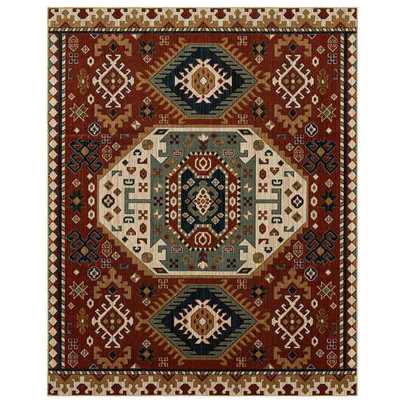 Mohawk Home Pattern Lane Woven Indoor Area Rug, Red, 5' x 8'