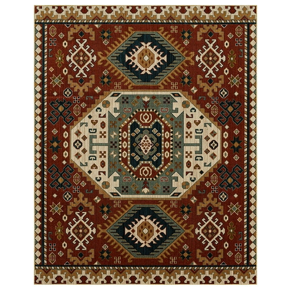 Mohawk Home Pattern Lane Woven Indoor Area Rug, Red, 8' x 10'