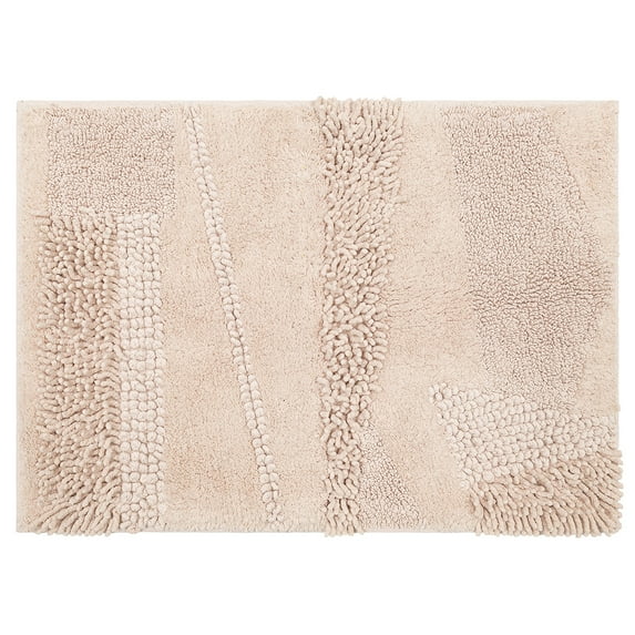 Mohawk Home Plush Cotton Fade/Stain Resistant Non-slip Machine Washable Bath Mat, Blush, 2' x 5'