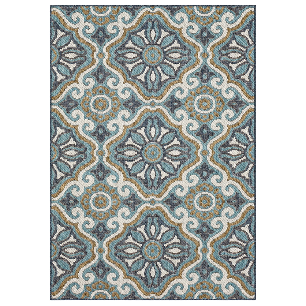Mohawk Home Positano Outdoor Area Rug, Blue, 5' 3" x 7' 6"