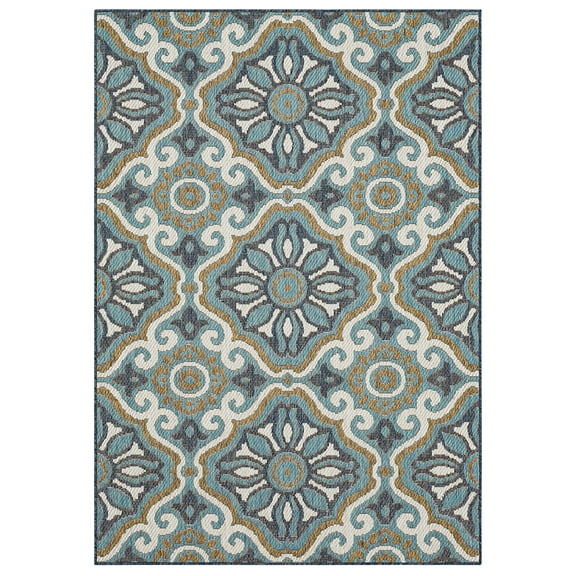 Mohawk Home Positano Outdoor Area Rug, Blue, 5' 3" x 7' 6"