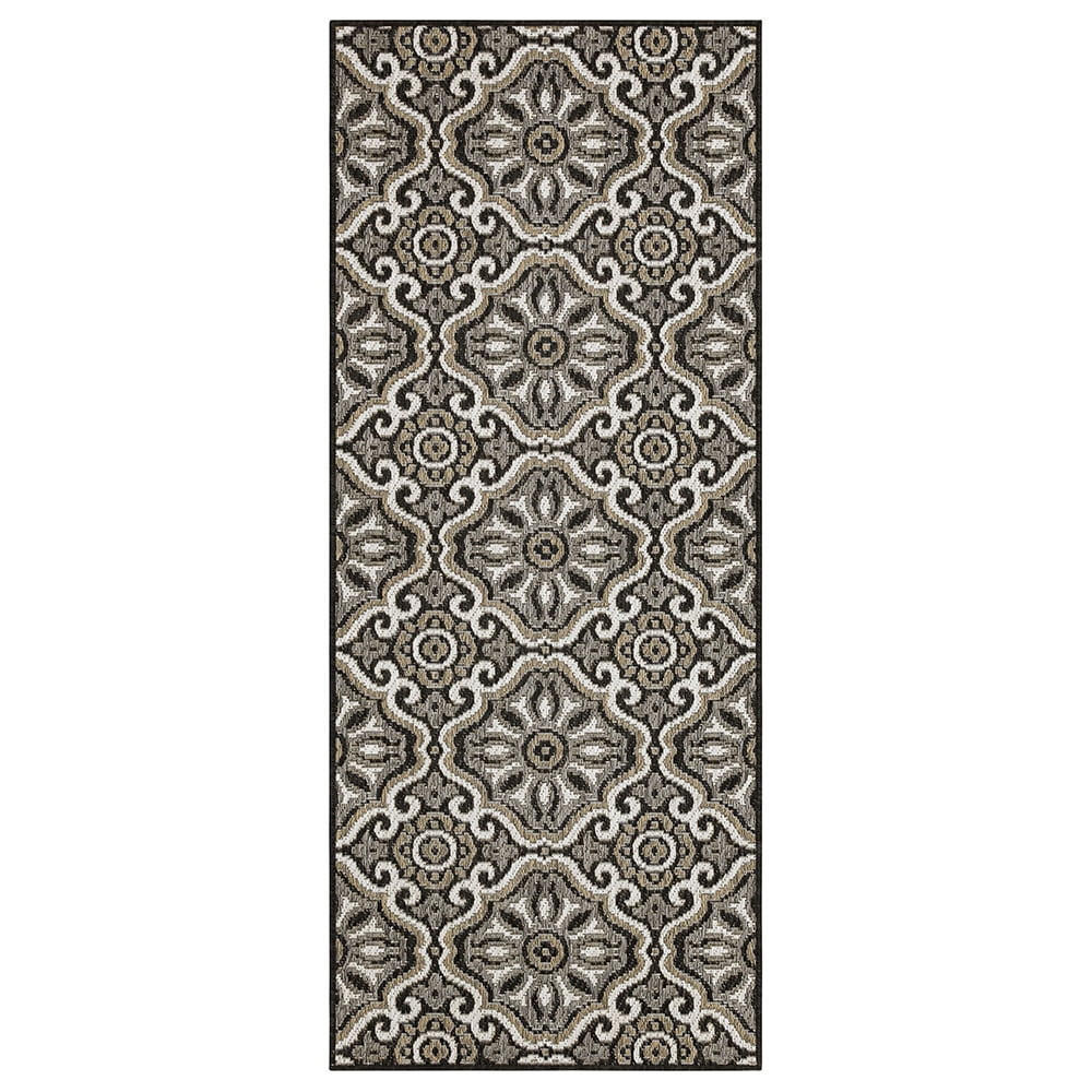 Mohawk Home Positano Outdoor Area Rug, Dark Grey, 2' 6" x 6'