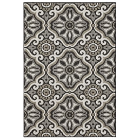 Mohawk Home Positano Outdoor Area Rug, Dark Grey, 5' 3" x 7' 6"