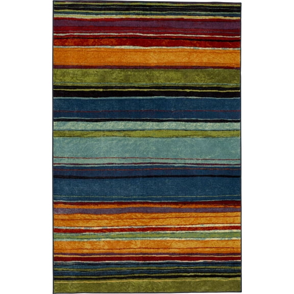 Mohawk Home Rainbow Multi Low Pile Non-Slip Stain/Fade Resistant Indoor Area Rug, 6' x 9'
