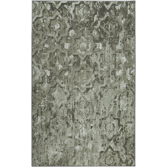 Mohawk Home Prismatic Bodhi Grey Contemporary Abstract Precision Printed Area Rug, 5'x8', Grey