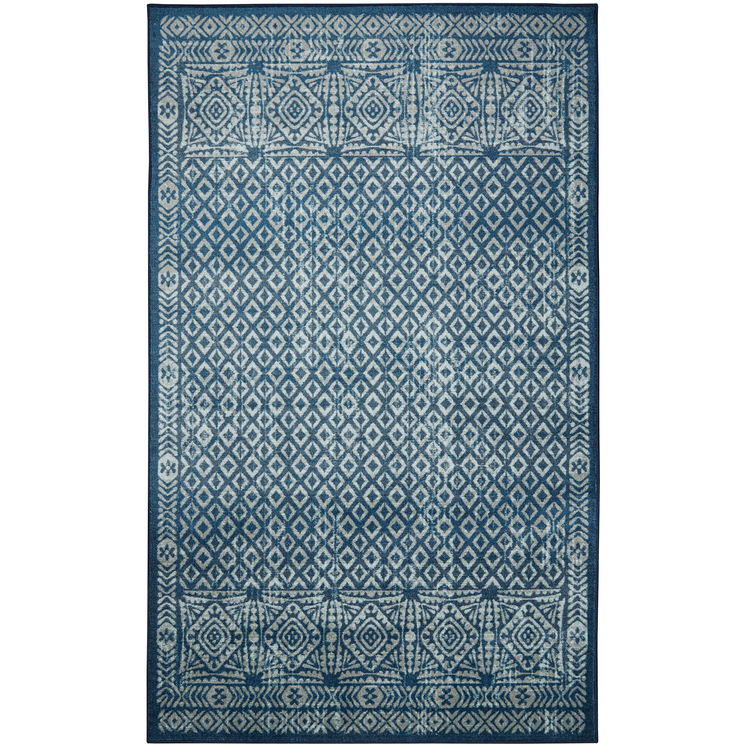 Mohawk Home Prismatic Caspian Navy Traditional Geometric Precision