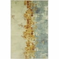thumbnail image 1 of Mohawk Home Prismatic Dancing Stars Neutral Transitional Abstract Precision Printed Area Rug, 3'9"x5', Orange & Navy, 1 of 8