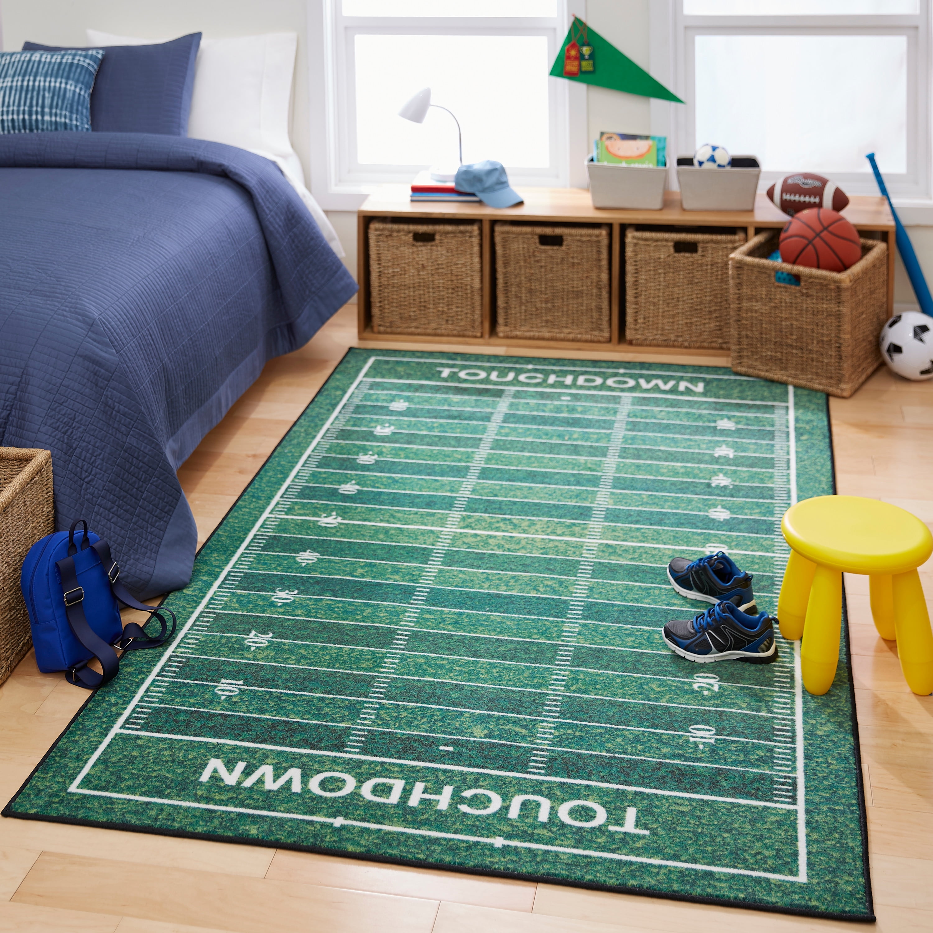 Mohawk Home Prismatic Football Yards Green Contemporary Theme Kids ...